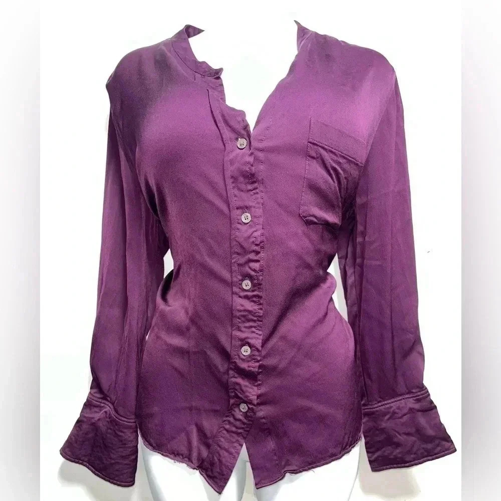 Zara silky button down office wear